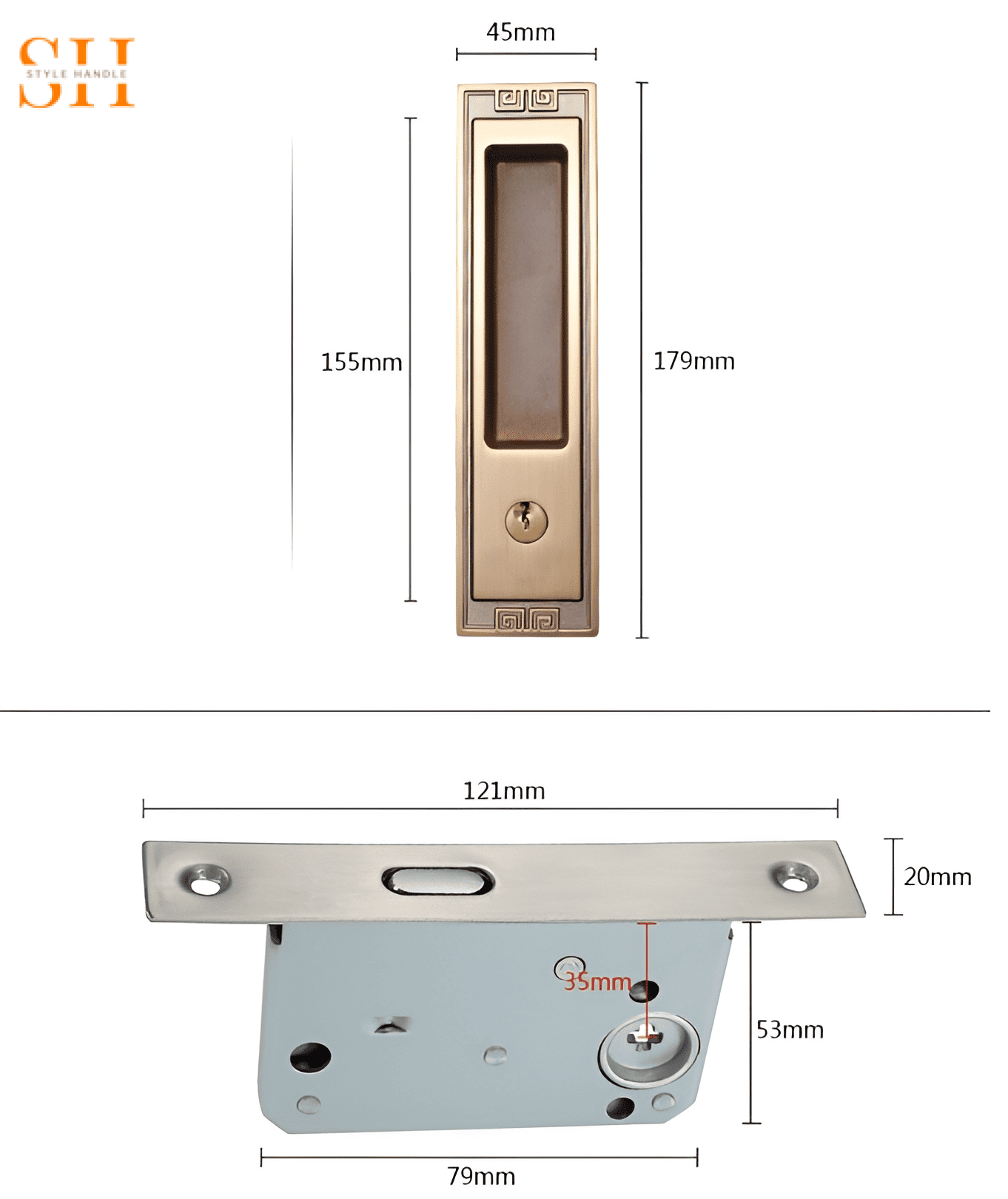 Khóa cửa lùa nhà vệ sinh bằng đồng cao cấp FD6583 10 Khóa cửa lùa nhà vệ sinh bằng đồng cao cấp FD6583 15