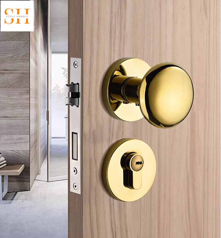 Khóa cửa phân thể tay nắm tròn hợp kim kẽm GB6024