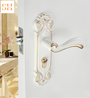 Khóa cửa phòng phong cách châu Âu màu trắng FDL6013