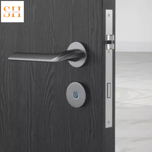 Khóa cửa phòng tay gạt cảm biến vân tay HB7211
