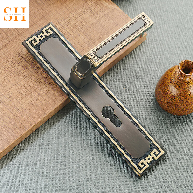 Khóa cửa tay gạt bằng đồng phong cách cổ điển DGBS4