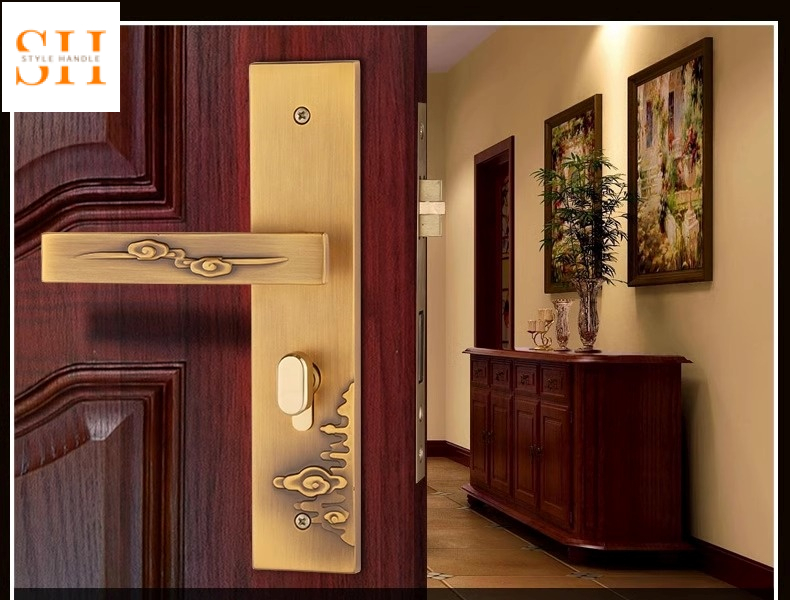 Khóa cửa tay gạt bằng đồng vân mây nghệ thuật GUY82 7 Khóa cửa tay gạt bằng đồng vân mây nghệ thuật GUY82 12
