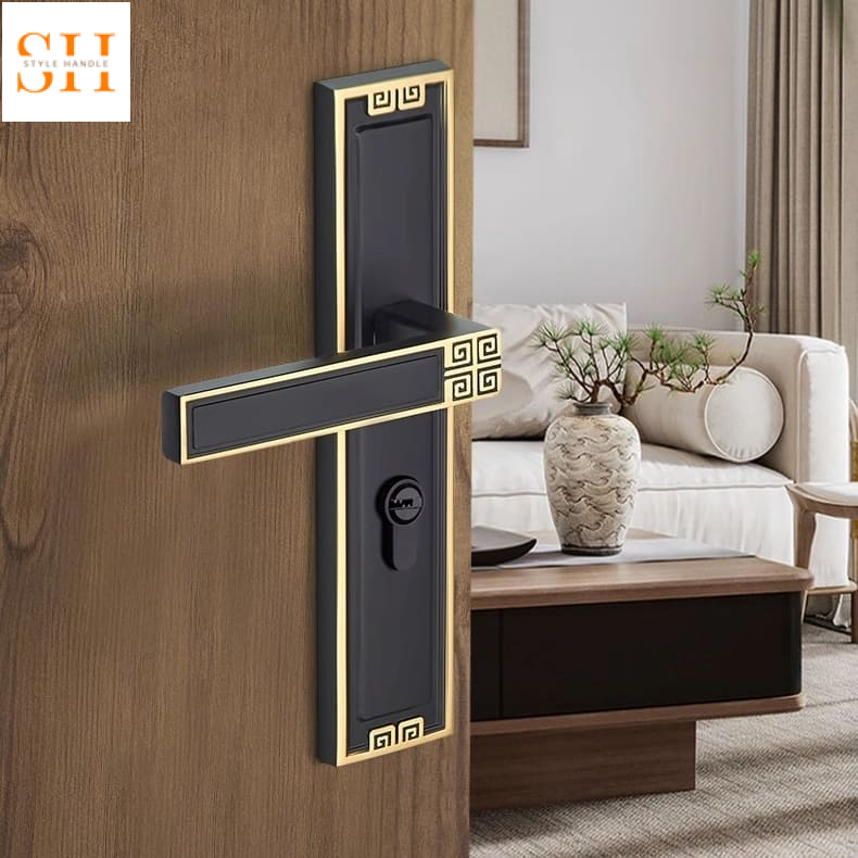 Khóa cửa tay gạt cổ điển Á Đông bằng đồng TRG518 5 Khóa cửa tay gạt cổ điển Á Đông bằng đồng TRG518 10
