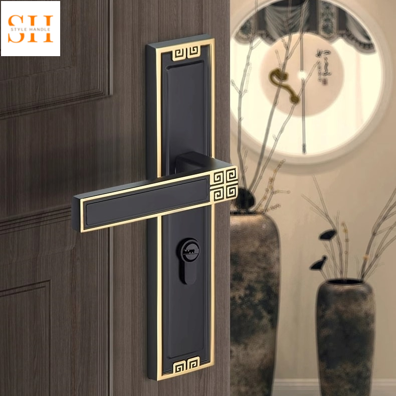 Khóa cửa tay gạt cổ điển Á Đông bằng đồng TRG518 7 Khóa cửa tay gạt cổ điển Á Đông bằng đồng TRG518 12