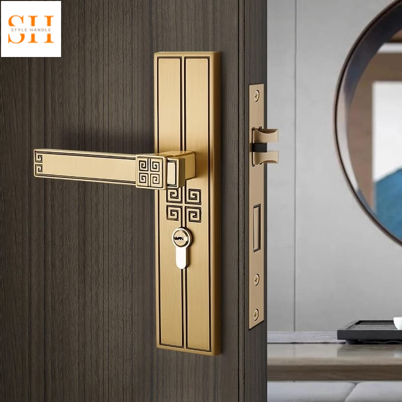 Khóa cửa tay gạt cổ điển Á Đông bằng đồng TRG518 2 Khóa cửa tay gạt cổ điển Á Đông bằng đồng TRG518 7