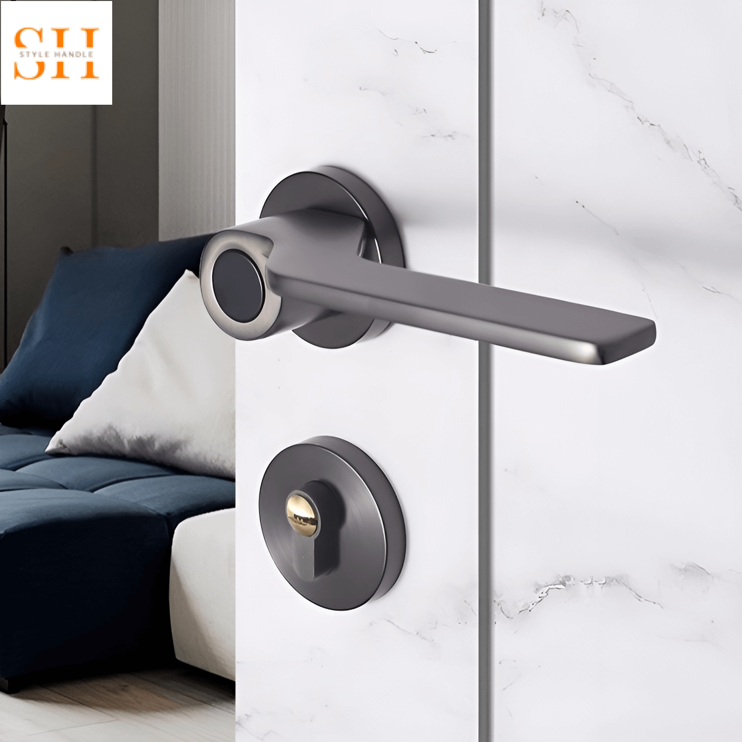 Khóa cửa tay gạt hợp kim hiện đại sang trọng FD7327