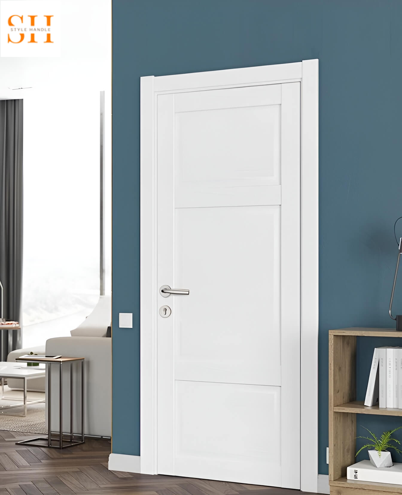 Khóa cửa tay gạt hợp kim kẽm hiện đại Bắc Âu KB5988 7 Khóa cửa phân thể hợp kim kẽm hiện đại Bắc Âu KB5988 7
