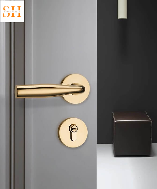 Khóa cửa tay gạt hợp kim kẽm hiện đại Bắc Âu KB5988 2 Khóa cửa phân thể hợp kim kẽm hiện đại Bắc Âu KB5988 2