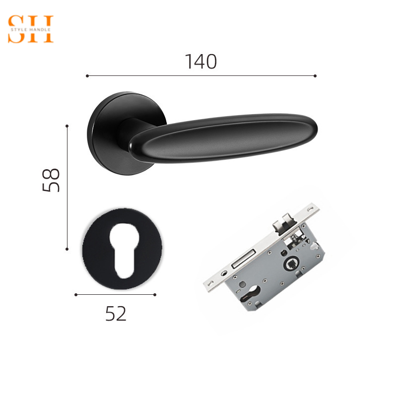 Khóa cửa tay gạt hợp kim thông phòng đơn giản RF7042 10 Khóa cửa tay gạt hợp kim thông phòng đơn giản RF7042 15