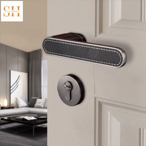 Khóa cửa tay gạt khảm da hiện đại sang trọng LS4306