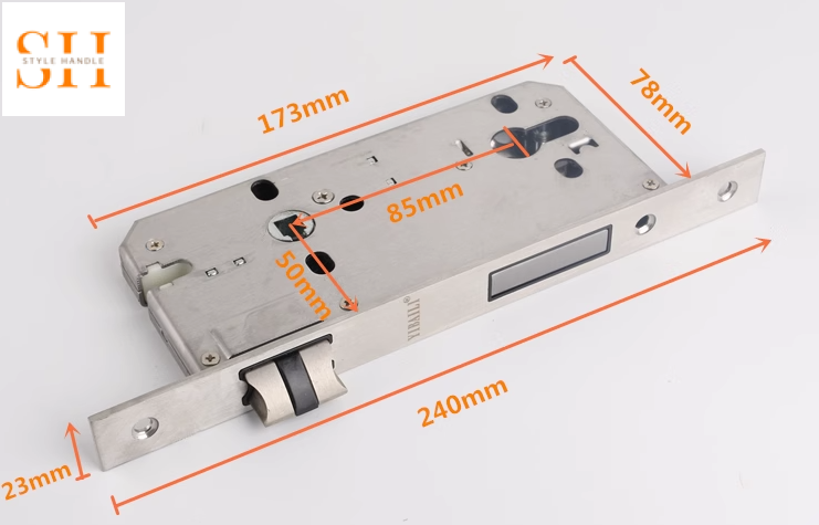 Khóa cửa tay gạt khuyết tròn bằng đồng độc đáo JI2335 17
