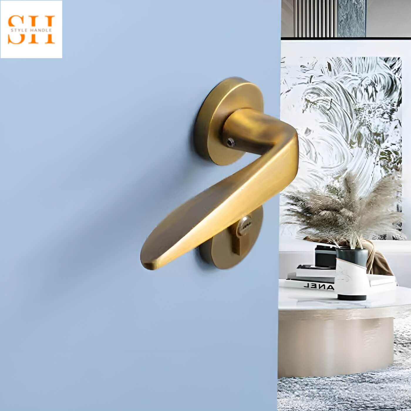 Khóa cửa tay gạt kim loại kiểu Bắc Âu AD701 4 Khóa cửa hợp kiem kẽm nguyên khối hiện đại AD701 4
