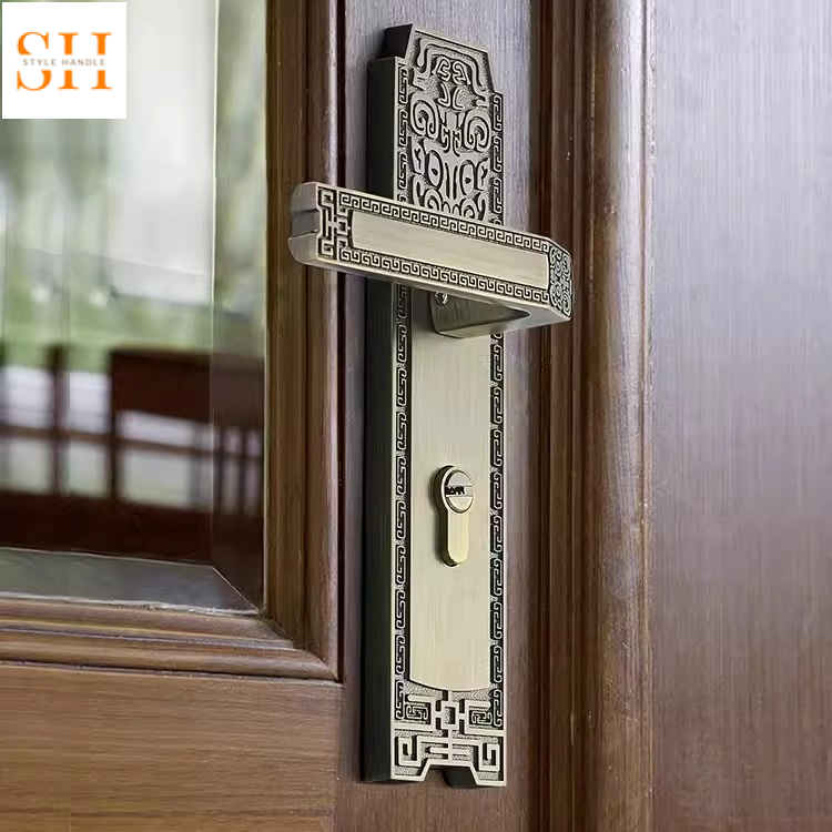 Khóa cửa tay gạt phong cách Trung Hoa cổ điển AX605Z 3 Khóa cửa tay gạt phong cách Trung Hoa cổ điển AX605Z 9