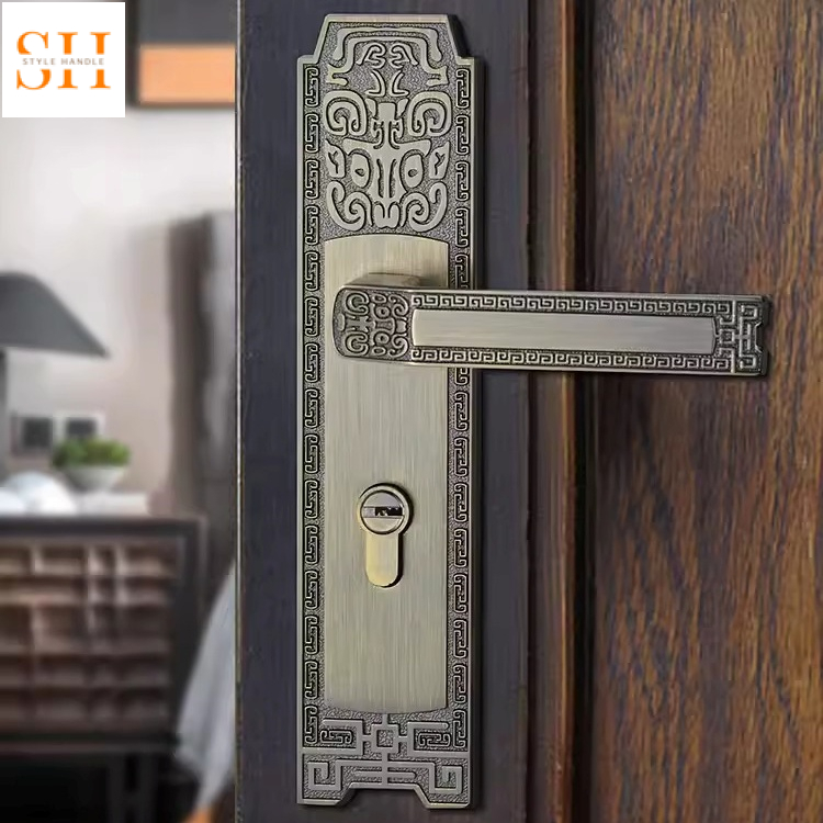 Khóa cửa tay gạt phong cách Trung Hoa cổ điển AX605Z 2 Khóa cửa tay gạt phong cách Trung Hoa cổ điển AX605Z 8