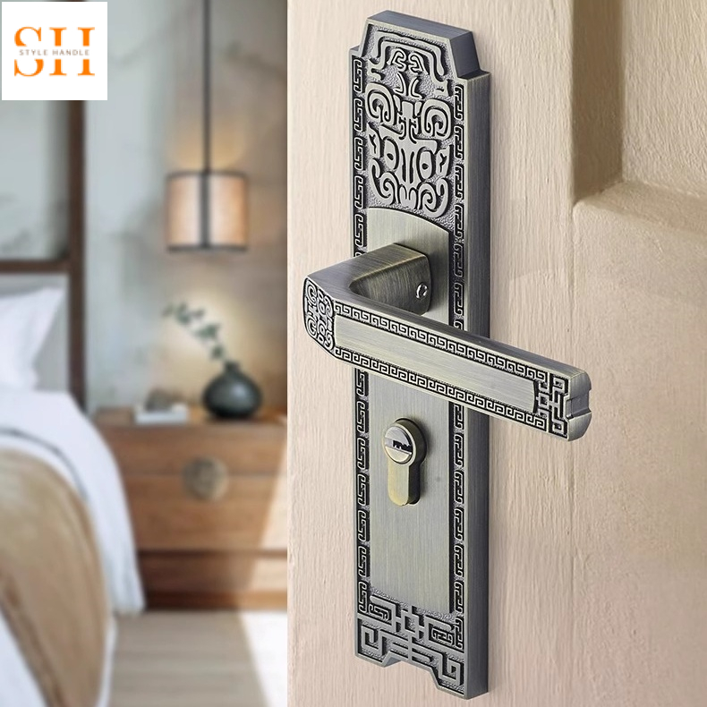 Khóa cửa tay gạt phong cách Trung Hoa cổ điển AX605Z 7 Khóa cửa tay gạt phong cách Trung Hoa cổ điển AX605Z 13