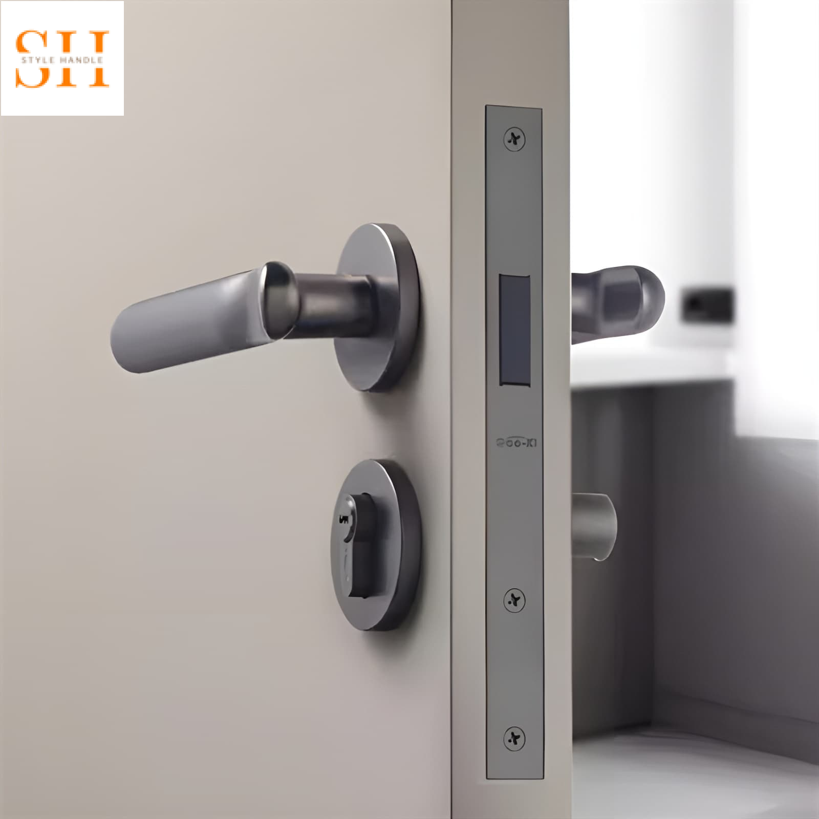 Khóa cửa tay gạt thông phòng hợp kim kẽm G7255