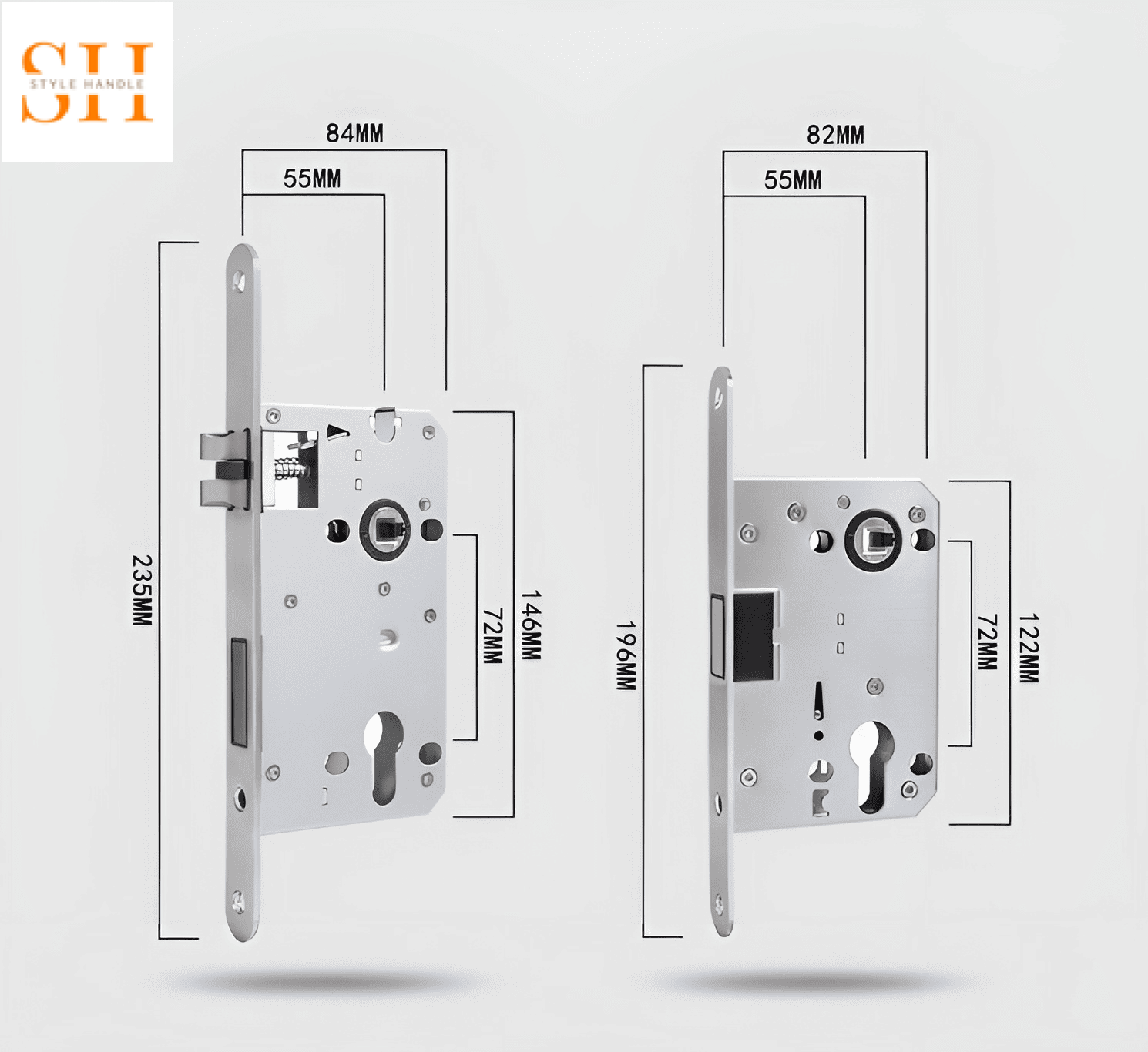Khóa cửa tay nắm tròn nghệ thuật bằng đồng CW9496 10