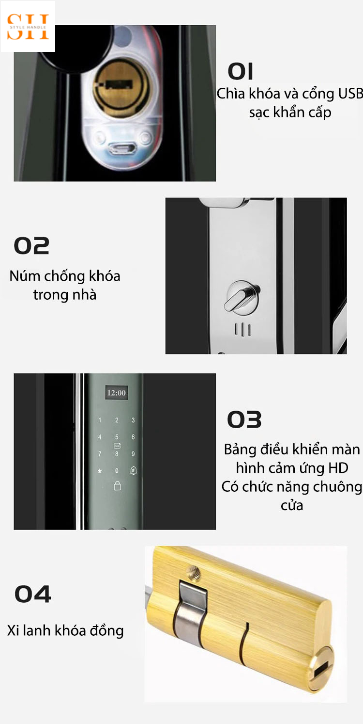 Khóa cửa thông minh nhận diện khuôn mặt T0X2MAX 3 Khóa cửa thông minh nhận diện khuôn mặt T0X2MAX 9