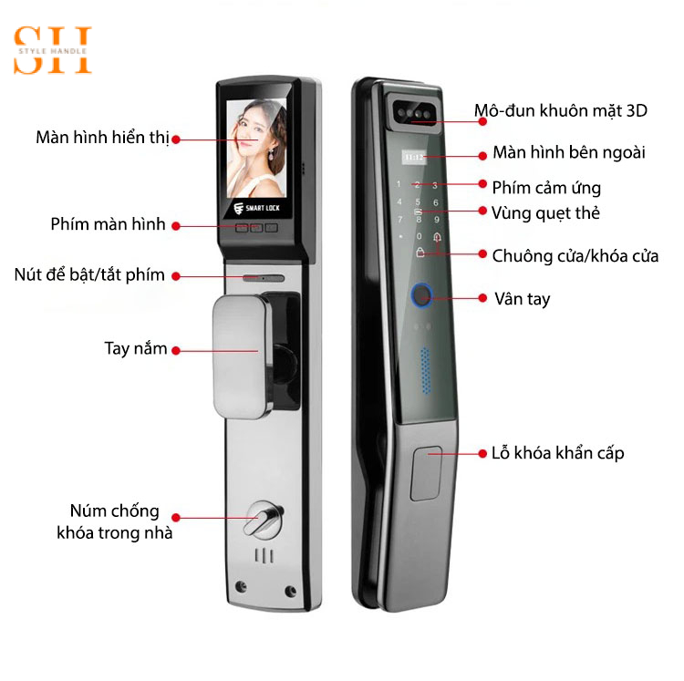 Khóa cửa thông minh nhận diện khuôn mặt T0X2MAX 7 Khóa cửa thông minh nhận diện khuôn mặt T0X2MAX 13