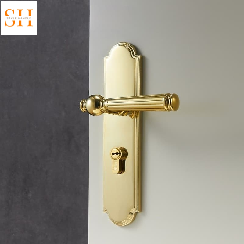 Khóa cửa phòng khách bằng đồng cao cấp R8155