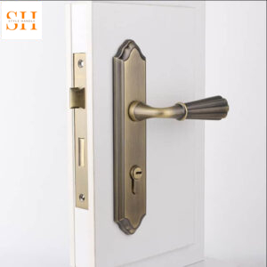 Khóa cửa phòng ngủ đồng thau tân cổ điển YBLI001