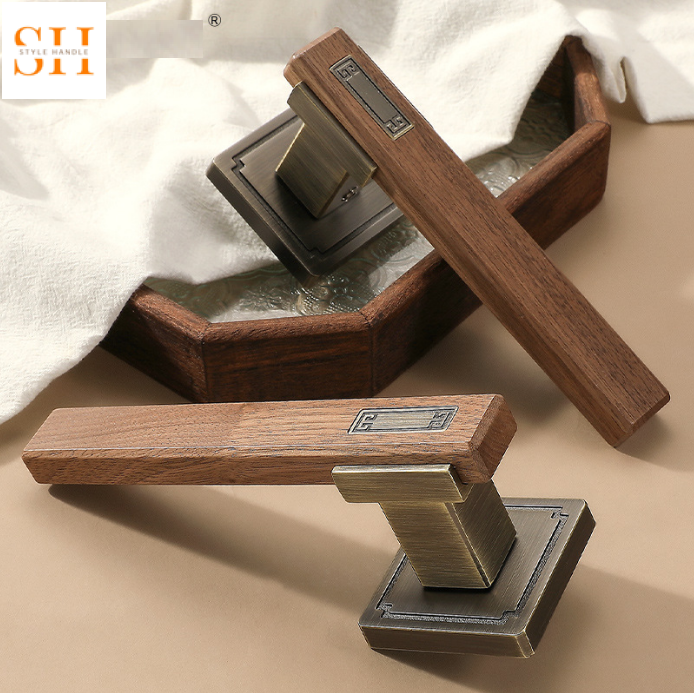 Khóa cửa tay gạt phòng ngủ kiểu Trung Hoa YJ7205