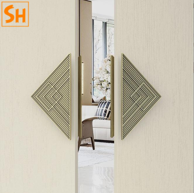 Tay nắm cửa hình học phong cách Á Đông XH4364